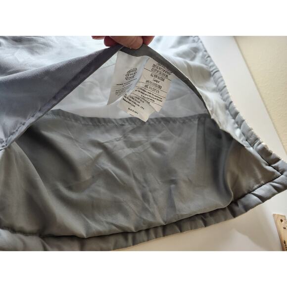 HOME EXPRESSIONS Light Blue Silver Shine Lightweight STANDARD Pillow Shams set/2 - Picture 9 of 12